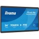 iiyama TW2424AS-B3P signage display Interaktywny płaski panel 60,5 cm (23.8") Wi-Fi 450 cd/m2 Full HD Czarny Ekran dotykowy Procesor wbudowany Android 24/7