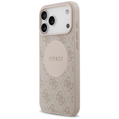2. Etui Guess 4G Circle Classic Logo MagSafe na iPhone 17 Pro Max - różowe