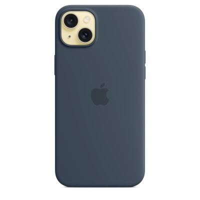 3. Silikonowe etui Apple z MagSafe Storm Blue, do Apple iPhone 15 Plus, MT123ZM/A