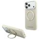 Etui Karl Lagerfeld Ring Stand 360 Saffiano Classic Logo MagSafe na iPhone 18 Pro Max / 17 Pro Max - beżowe