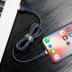 10. Kabel Baseus Cafule USB-A / Lightning 1.5A QC 3.0 2 m - niebiesko-złoty