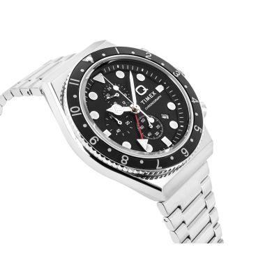 3. Zegarek Męski TIMEX Q Timex 3-Time Zone Chronograph TW2V69800 + BOX