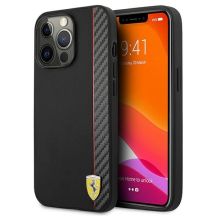 Etui Ferrari On Track Carbon Stripe na iPhone 13 / 13 Pro - czarne