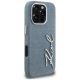 4. Etui Karl Lagerfeld FW Jeans Signature Logo na iPhone 16 Pro - niebieskie
