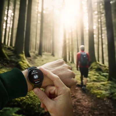 13. Smartwatch Hama 8900 GPS AMOLED 1.43" z paskiem silikonowym - czarny