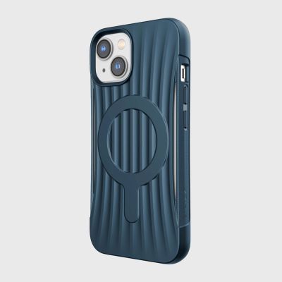 4. Raptic X-Doria Clutch Built Case etui iPhone 14 z MagSafe pokrowiec plecki niebieski