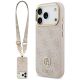 Etui Guess 4G Strass Logo & Big Strap Metal Buttons MagSafe na iPhone 17 Pro - różowe