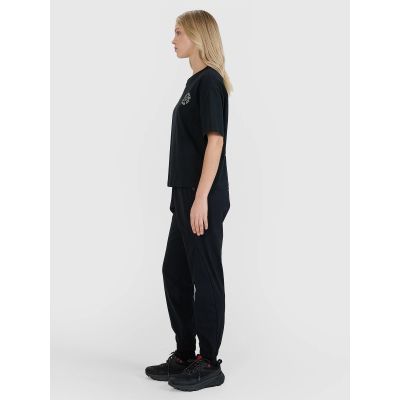 6. T-shirt oversize z nadrukiem damski 4F 4FWSS25TTSHF1993-20S