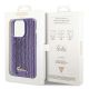 8. Etui Guess Sequin Script Metal na iPhone 15 Pro - fioletowe
