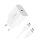 2. Ładowarka sieciowa Tech-Protect NC20W PD20W USB-C z kablem USB-C - biała
