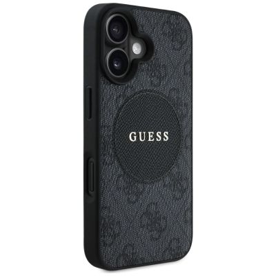 4. Etui Guess 4G Circle Classic Logo MagSafe na iPhone 16 - czarne