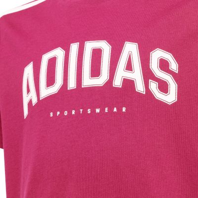 8. Koszulka dla dzieci adidas Codes Collegiate Graphic Tee różowa KA9764