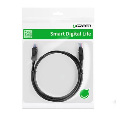 5. Ugreen kabel sieciowy internetowy LAN Ethernet U/UTP Cat. 6 1000Mb/s 8m czarny (NW102)