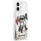 4. Etui Karl Lagerfeld Liquid Glitter Choupette Logo MagSafe na iPhone 17 - przezroczyste