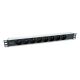 Equip 333313 rozdzielacz zasilania PDU 8 x gniazdo sieciowe 1U Czarny, Srebrny