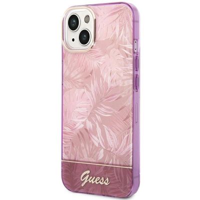 2. Etui Guess Jungle Collection na iPhone 14 Plus - różowe