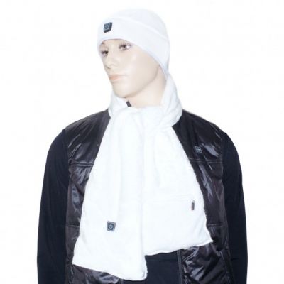 4. Glovii GA1W artykuł ochrony ciała w sportach zimowych Heated scarf Jazda na nartach, Snowboarding /Jazda na desce Unisex Poliester Biały