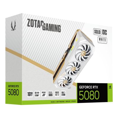 6. Karta graficzna ZOTAC GAMING GeForce RTX 5080 SOLID OC 16GB White