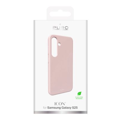 4. Etui silikonowe Puro Icon do Samsung Galaxy S25 - różowe