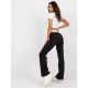 4. Czarne materiałowe spodnie dzwony bez kieszeni  (DHJ-SP-6971.33P)