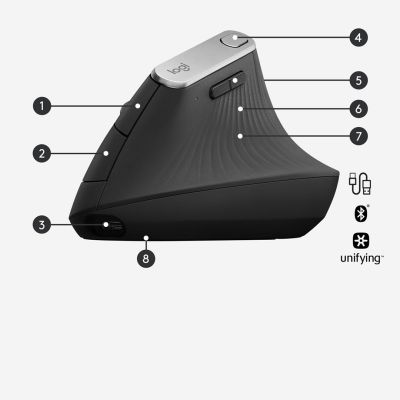 24. Mysz Logitech MX 910-005448 (optyczna; 4000 DPI; kolor czarny)