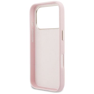 7. Etui Guess FW Resin Logo na iPhone 17 Pro - różowe