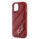 6. Etui Karl Lagerfeld Diagonal Quilted Script na iPhone 15 / 14 / 13 - czerwone