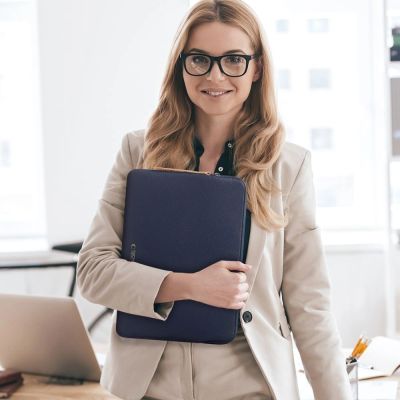 11. Torba Tech-Protect Fleece na laptopa 15-16 - granatowa