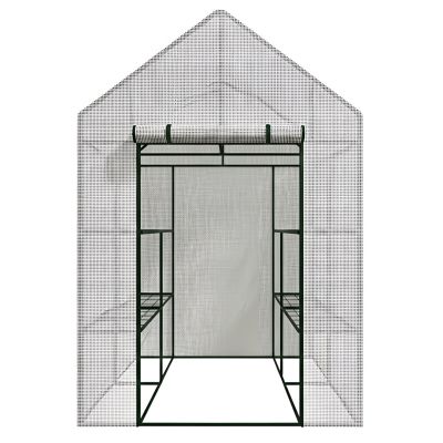 AWTOOLS SZKLARNIA OGRODOWA BIAŁA 143x143x195cm