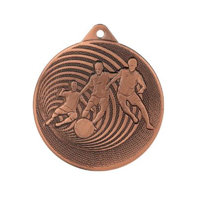 10. MEDAL METALOWY PIŁKA NOŻNA FI 70 MMC3070 - BRĄZ