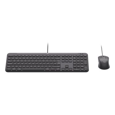 2. Logitech 920-013343 klawiatura Dołączona myszka Dom/Biuro USB QWERTZ Niemiecki Grafitowy