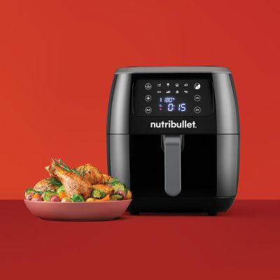 11. NutriBullet XXL Digital Air Fryer Pojedyńczy 7 l Autonomiczny 1800 W Frytkownica na gorące powietrze Czarny