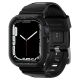 13. Etui z paskiem Spigen Rugged Armor Pro na Apple Watch 4 / 5 / 6 / 7 / 8 / SE (44/45 mm) - czarne