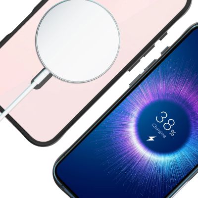 4. Etui 3mk Satin Armor MagCase z MagSafe na iPhone 16 Plus - przezroczyste z czarną ramką