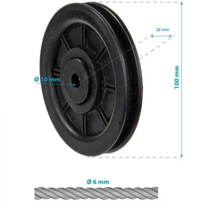 7. ROLKA fi 100MM NA LINKĘ DO ATLASU fi 6MM ENERO FIT