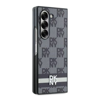 5. Etui DKNY Chequered Pattern Printed Stripes na Samsung Galaxy Z Fold 6 - czarne