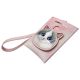 7. Zestaw Nimmy Big Eyed Pet 2.0 Cat 3w1 torebka na telefon + portfel + etui na lokalizator - różowy
