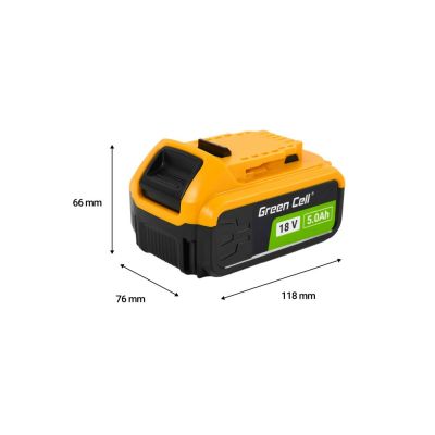 12. Bateria Green Cell do elektronarzędzi DeWalt XR 18V 5Ah Akumulator do DCB184