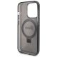 7. Etui Guess Ring Stand Script Glitter MagSafe na iPhone 13 Pro / 13 - czarne