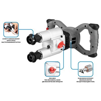 Mieszarka podwójna bezszczotkowa Graphite Energy+ 58GE129 18V bez akumulatora