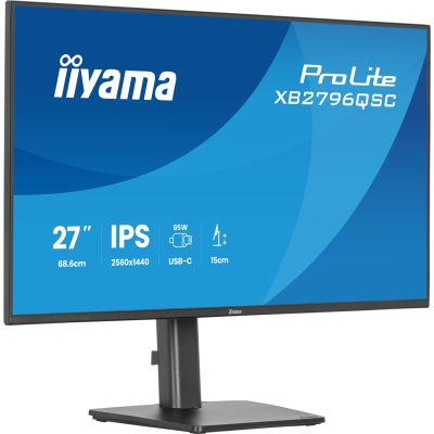 33. iiyama ProLite XB2796QSC-B1 monitor komputerowy 68,6 cm (27") 2560 x 1440 px Quad HD LED Czarny