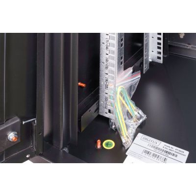 14. Digitus Szafa sieciowa wisząca Unique 19" 20U rack 600x450, drzwi szyba, czarny, niedzielona, złożona, 100kg