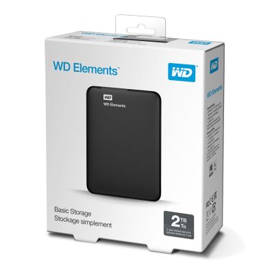 4. Dysk zewnętrzny HDD WD Elements (2TB; 2.5"; USB 3.0; Czarny; WDBU6Y0020BBK-WESN)