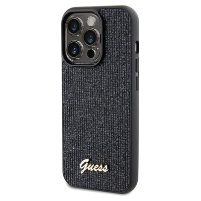 2. Etui Guess Disco Metal Script na iPhone 14 Pro - czarne
