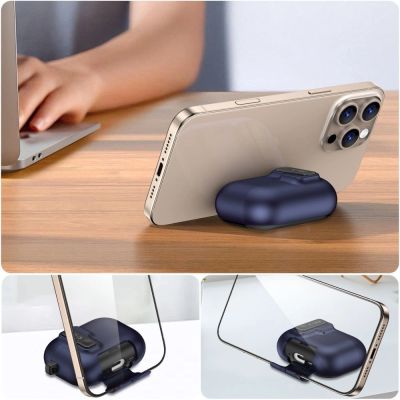 8. Etui Tech-Protect Slim Hook na AirPods Pro 3 - granatowe