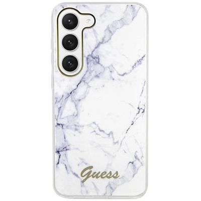 3. Etui Guess Marble Collection na Samsung Galaxy S23+ - białe