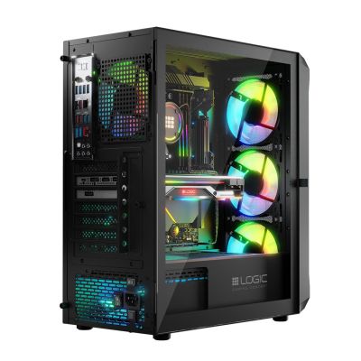 18. LOGIC OBUDOWA LOGIC PORTOS ARGB MIDI USB 3.0 BLACK