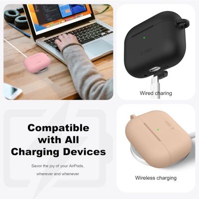 6. Etui Tech-Protect Silicone Hook na AirPods Pro - beżowe