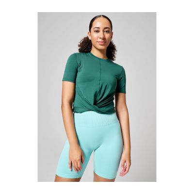 2. Koszulka CASALL Delight Short Wrap Tee zielony