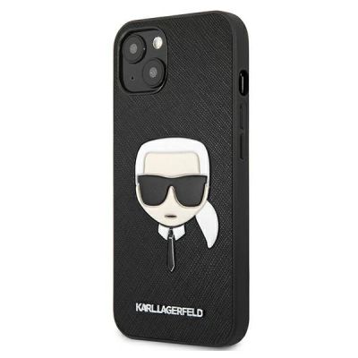 2. Etui Karl Lagerfeld Saffiano Ikonik Karl's Head na iPhone 13 mini - czarne